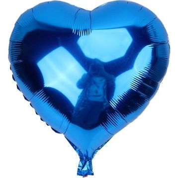 Kalp Mavi 45 cm Folyo Balon