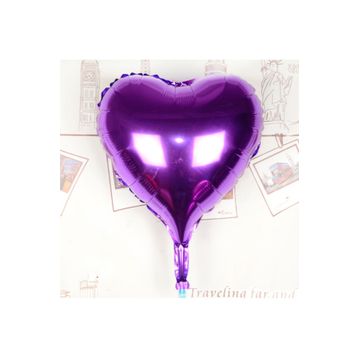 Kalp Uçan Mor 80 cm Folyo Balon