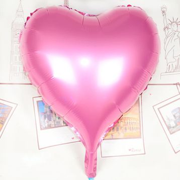 Kalp Uçan Pembe 80 cm Folyo Balon