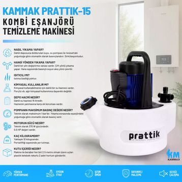 Kammak Prattik-15 Kombi Eşanjör Temizleme Makinesi