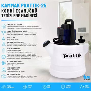 Kammak Prattik-25 Kombi Eşanjör Temizleme Makinesi