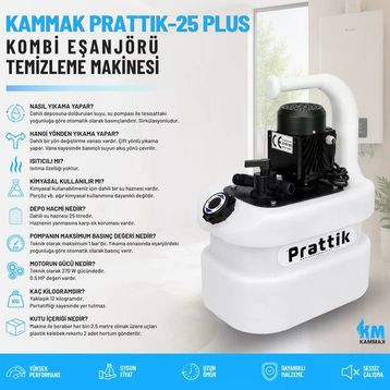 Kammak Prattik-25 Plus Kombi Eşanjör Temizleme Makinesi
