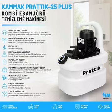 Kammak Prattik-25 Plus Kombi Eşanjör Temizleme Makinesi