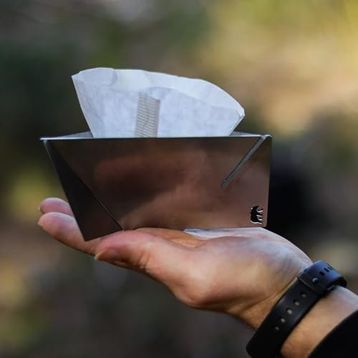 Kamp Ayısı Coff Dripp V60 Katlanabilir Paslanmaz Çelik Kahve Dripper