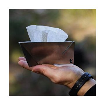 Kamp Ayısı Coff Dripp V60 Katlanabilir Paslanmaz Çelik Kahve Dripper