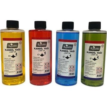 Kandillo 250 ml Kırmızı Kandil Yağı Kokusuz Dumansız İç Mekan Gaz Lambası Yakıtı