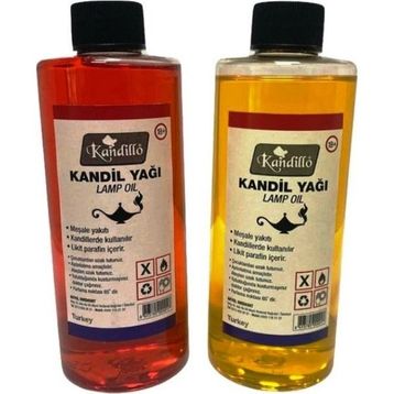 Kandillo 250 ml Kırmızı Kandil Yağı Kokusuz Dumansız İç Mekan Gaz Lambası Yakıtı