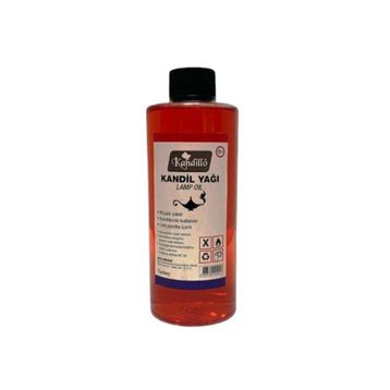 Kandillo 250 ml Kırmızı Kandil Yağı Kokusuz Dumansız İç Mekan Gaz Lambası Yakıtı