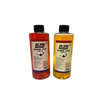 Kandillo 250 ml Kırmızı Kandil Yağı Kokusuz Dumansız İç Mekan Gaz Lambası Yakıtı