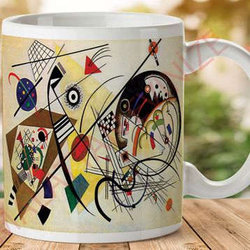 Kandinsky Transverse Line Baskılı Kupa