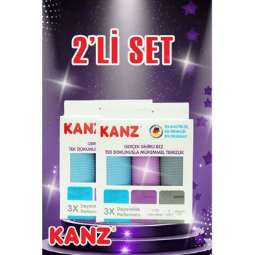 Kanz 40x60 cm Microfiber Temizlik Bezi (3 adet)