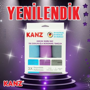 Kanz 40x60 cm Microfiber Temizlik Bezi (3 adet)