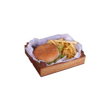Kapp Hamburger Kayın 14x17 cm Sunum Kasası