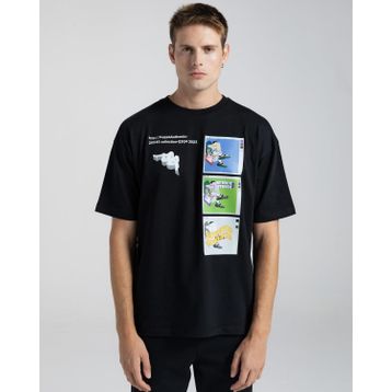 Kappa 311S1TW-005 Authentic Graphik Gerry Erkek Siyah T-shirt