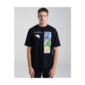 Kappa 311S1TW-005 Authentic Graphik Gerry Erkek Siyah T-shirt