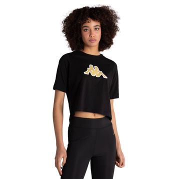 Kappa 331L23W Logo Teoin Siyah Kadın T-Shirt