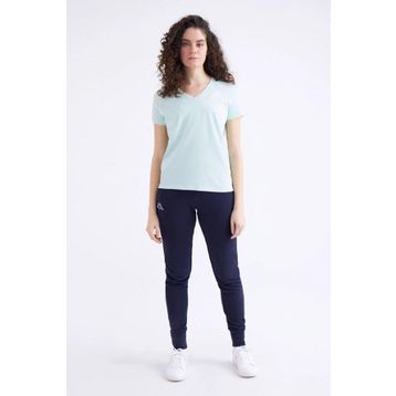 Kappa 361D5Uwxcd W Logo Cabou Bisiklet Yaka Regular Fit Düz Yeşil Kadın T-Shirt