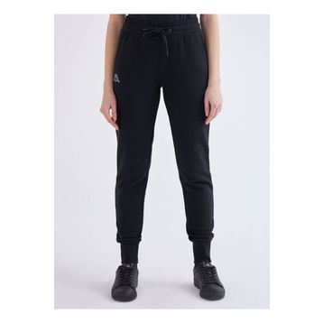 Kappa 371E82W005 W Logo Theek Slim Normal Bel Lastikli Fit Düz Siyah Kadın Eşofman Altı