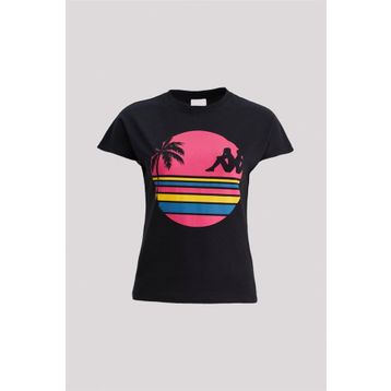 Kappa 371E8CW-A0B1 Siyah Authentic Sand Pakita Kadın T-Shirt