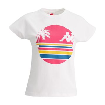 Kappa 371E8Cwa0B-1 W Authentic Sand Pakita Bisiklet Yaka Comfort Fit Düz Siyah Kadın T-Shirt