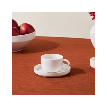 Karaca 220 ml Stream Basic Line Çay Fincanı ve Tabağı