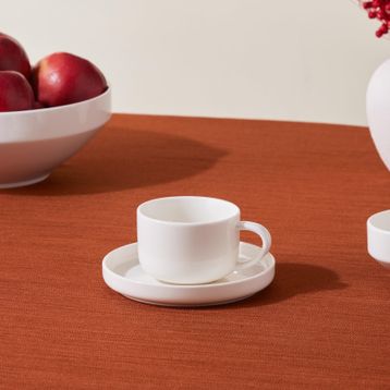 Karaca 220 ml Stream Basic Line Çay Fincanı ve Tabağı