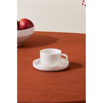 Karaca 220 ml Stream Basic Line Çay Fincanı ve Tabağı
