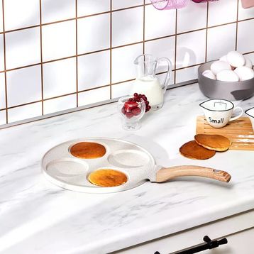 Karaca 26 cm Krem Mutfaksever Biogranit 4 Eggs Pankek Tava