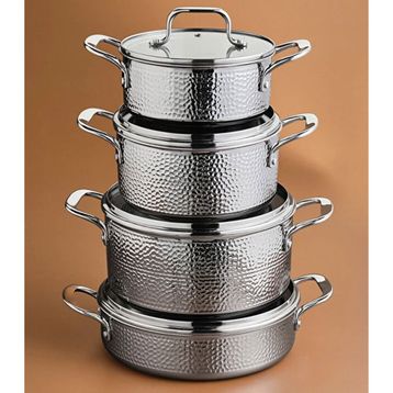 Karaca 3 Ply Powersteel Enzo 8 Parça Çelik Tencere Seti