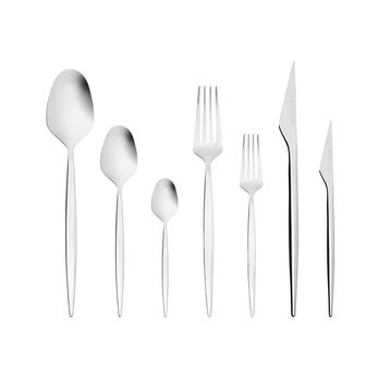 Karaca 316 Elegance Thor Platin 12 Kişilik 84 Parça Çatal Kaşık Bıçak Takımı