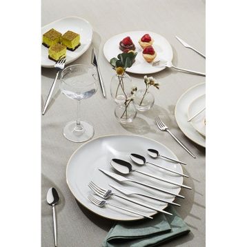 Karaca 316 Premium Moongate Platin 12 Kişilik 84 Parça Çatal Kaşık Bıçak Takımı