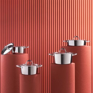 Karaca 3Ply PowerSteel 316+ Çelik Konik 8 Parça Petekli Çelik Tencere Seti