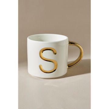 Karaca 400 ml S Harfli Beyaz Kupa