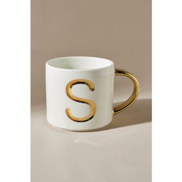 Karaca 400 ml S Harfli Beyaz Kupa