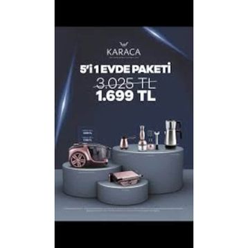 Karaca 5'i 1 Evde Elektrikli Ev Aletleri Rosegold Çeyiz Paketi