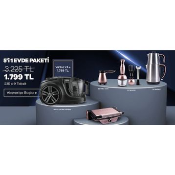 Karaca 5'i 1 Evde Elektrikli Ev Aletleri Rosegold Çeyiz Paketi