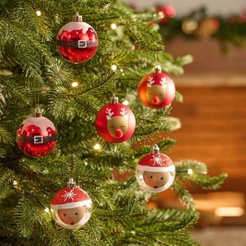Karaca 6 cm 10'lu Top Santa Ağaç Süsü