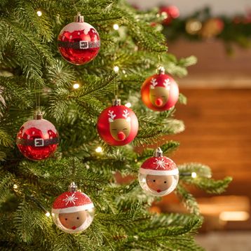 Karaca 6 cm 10'lu Top Santa Ağaç Süsü