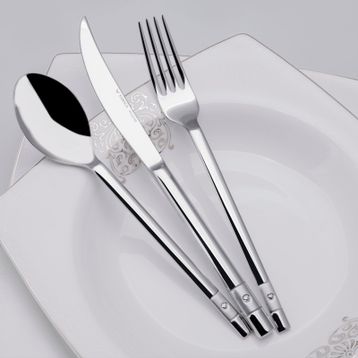 Karaca 84 Parça Elegance Sand New Elmas Çatal Kaşık Bıçak Takımı