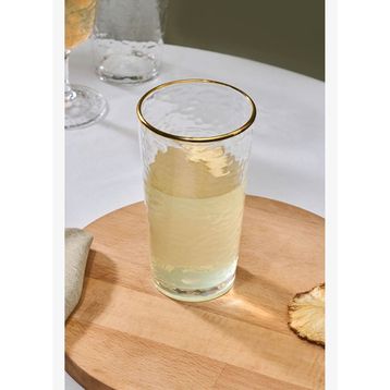 Karaca Akroma Transparent 435 ml Gold Su Bardağı