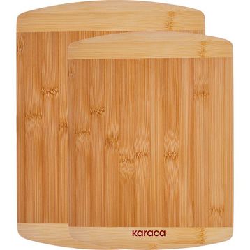 Karaca Alya 2'li 23-29 cm Kahverengi Bambu Kesme Tahtası