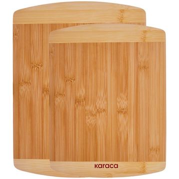 Karaca Alya 2'li 23-29 cm Kahverengi Bambu Kesme Tahtası