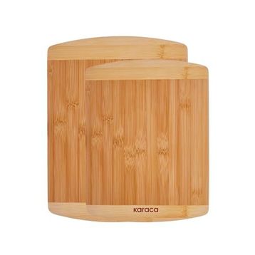 Karaca Alya 2'li 23-29 cm Kahverengi Bambu Kesme Tahtası
