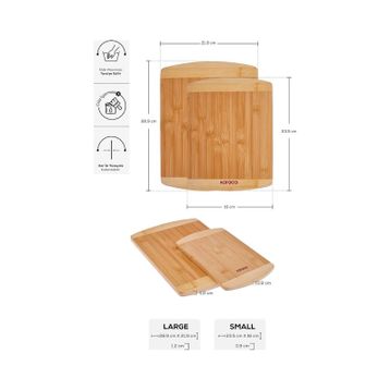 Karaca Alya 2'li Bambu 23/29 cm Kesme Tahtası
