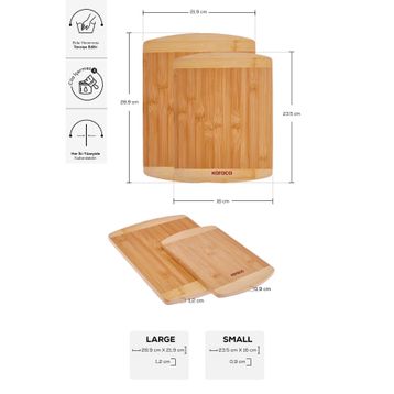 Karaca Alya 2'li Bambu 23/29 cm Kesme Tahtası