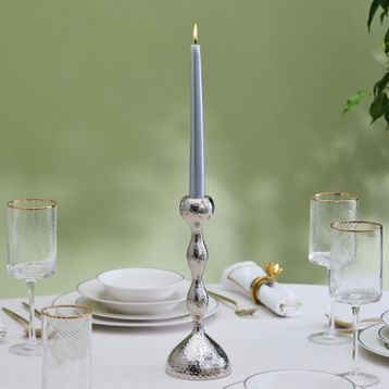 Karaca Arlen Silver 23 cm Tekli Şamdan