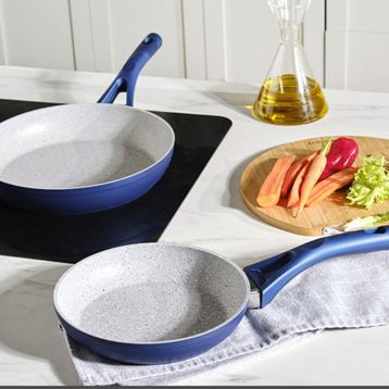Karaca Biogranit Granit Kaplama 3 Parça Düz 20 24 26 cm Tava Seti