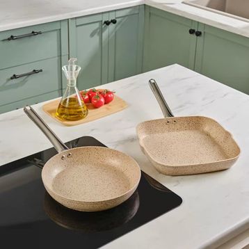 Karaca Biogranit Nare Kahverengi Tava Grill Set
