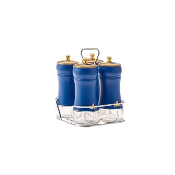 Karaca Blue Berry 5 Parça Cam Baharat Takımı