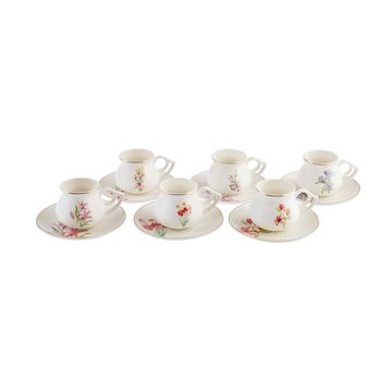 Karaca Botanik 6 Kişilik 80 ml Kahve Fincan Takımı